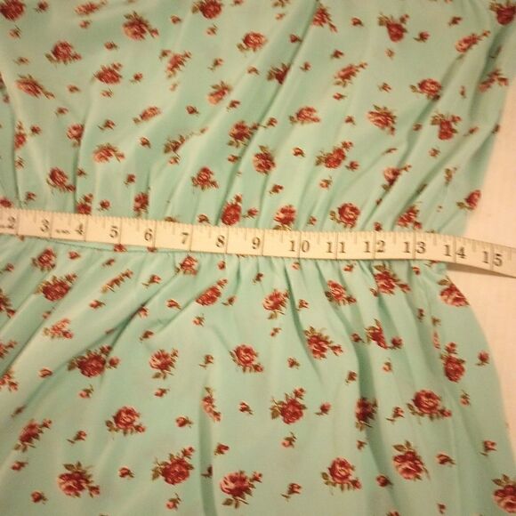 Papaya floral print spaghetti strapped dress with elastic waist - Picture 8 of 9